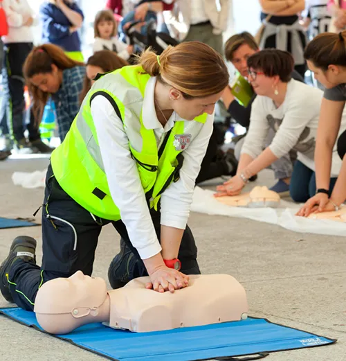 First aid and CPR training class